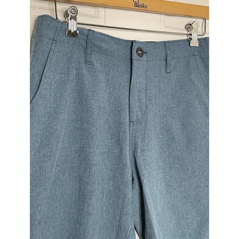 Volcom Surf & Turf 4 Way Stretch Men's Size 30 Hybrid Blue Chino Shorts Golf